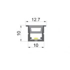 UNIVERSO LED szalag szilikon profilban DC:24V 130D 9w-900lm/méter 3000k IP20 10x13mm Freecut 3év