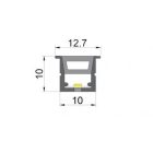 UNIVERSO LED szalag szilikon profilban DC:24V 130D 9w-900lm/méter 6500k IP20 10x130mm Freecut 3év