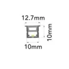UNIVERSO LED szalag fekete szilikon profilban DC:24V 130D 9w-75lm/méter 4000k IP65 10x13mm Freecut 3év