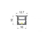 UNIVERSO LED szalag szilikon profilban DC:24V 130D 9w-900lm/méter 4000k IP20 10x13mm Freecut 3év
