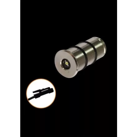 UNIVERSO Bútorba építhető lámpa DC:12v 1w 10lm 3000k IP20 Króm D14x29mm kivágás:D12mm