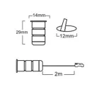 UNIVERSO Bútorba építhető lámpa DC:12v 1w 10lm 3000k IP20 Króm D14x29mm kivágás:D12mm