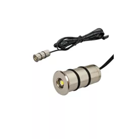   UNIVERSO Bútorba építhető lámpa DC:12v 1w 10lm 6500k IP20 Króm D14x29mm kivágás:D12mm