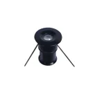 UNIVERSO Bútorba építhető lámpa DC:12v 1w 3000k IP65 Fekete D20x25mm kivágás:D15mm