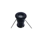 UNIVERSO Bútorba építhető lámpa DC:12v 1w 4000k IP65 Fekete D20x25mm kivágás:D15mm