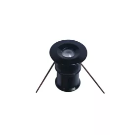  UNIVERSO Bútorba építhető lámpa DC:12v 1w 4000k IP65 Fekete D20x25mm kivágás:D15mm