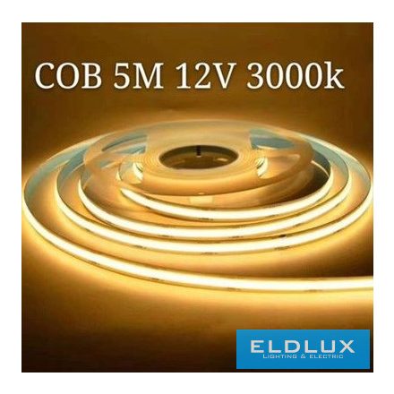 UNIVERSO COB LED szalag 2835-120D 12V 9W-900lm/m 3000k IP20 5m 