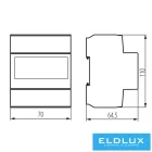 KANLUX KDEM-3P LCD fogyasztásmérő