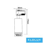 UNIVERSO Egyfázisú sínre szerelhető lámpa GU10 Max.35w fehér D55x85x175