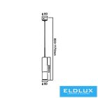 UNIVERSO Spot lámpatest 1xGU10 Max.35w IP20 D60x220mm állítható:830-1170mm Fehér