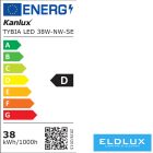 KANLUX TYBIA LED 38W-NW-SE GY lámpa