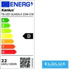 KANLUX T8 LED GLASSv3 22W-CW fényf.