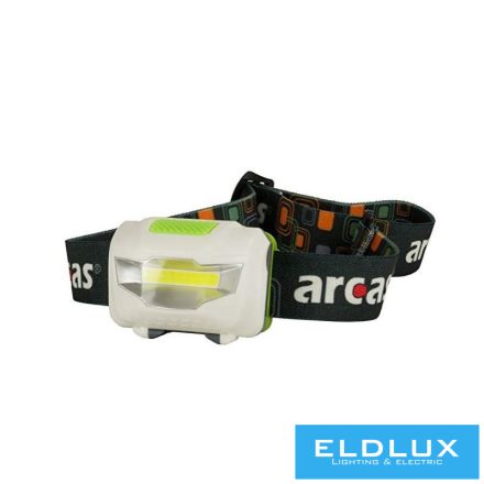 ARCAS LED fejlámpa 120lm 4-mod 15m 3xAAA IP44