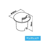 UNIVERSO Taposólámpa LED 1w 50lm 4000k 105° IP67 fekete Ø60x54mm