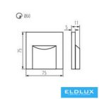 KANLUX ERINUS Lépcsővilágítás 12V LED-L GR-NW