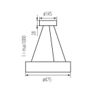 KANLUX JASMIN Függeszték C 470-G/O lámpa E27 Barna