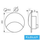 KANLUX EXIN LED O GR-WW lépcsővilágító lámpatest