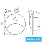 KANLUX EXIN LED PIR O W-NW lépcsővilágító lámpatest