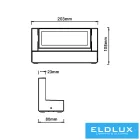 UNIVERSO Kürtéri fali lámpa 21w 1800lm CCT 203x108x80mm IP65 szürke 5év