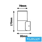 UNIVERSO Kültéri fali lámpa E27 Max.60w 95x78x170mm IP54 antracit 5év