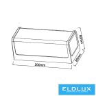 UNIVERSO Kültéri fali lámpa 10W 4000k 950lm IP65 fehér 85x80x200mm