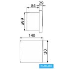 KANLUX EOL F100B-W ventilátor hagyományos