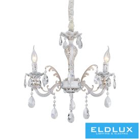   UNIVERSO Csillár 3 karos 3xE14 Max.40W D50x50cm fehér/arany