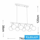 UNIVERSO Függeszték 8xG9 IP20 740x1200mm arany