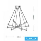 UNIVERSO Függeszték 55w 4400lm 6500k IP20 Fehér 820x1100mm