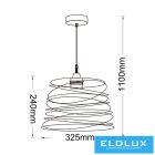 UNIVERSO Függeszték 1xE27 IP20 D325x1430mm fehér