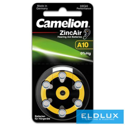 CAMELION Zinc Air elem hallókészülék 1.4V A10/ZL 10-BP6