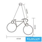 UNIVERSO Függeszték 2xE27 IP20 670x1500mm fekete