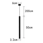 UNIVERSO Függeszték 3w 300lm CCT.Kap 30°  IP20 fekete 32x500mm