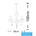 UNIVERSO Csillár 3 karos 3xE14 Max.40W D58x100cm fehér