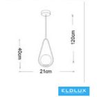 UNIVERSO Függeszték 1xG9 max.10w D210x400x1200mm IP20 Óarany 5év