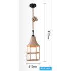 UNIVERSO Kender kötél csillár 1xE27 IP20 D210x410mm fekete