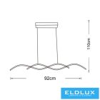   UNIVERSO Függeszték LED 26w 2080lm CCT 920x1100mm IP20 fehér