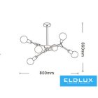 UNIVERSO Mennyezeti lámpa 6xE27 max.40w D800x660mm IP20 Óarany 5év