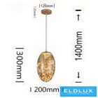 UNIVERSO Függeszték 12w 1080lm 3000k 360° IP20 ∅200x300x1400mm amber