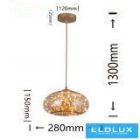 UNIVERSO Függeszték 10w 900lm 3000k 360° IP20 ∅280x150x1300mm amber