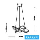 UNIVERSO Függeszték LED 60w 4800lm CCT.kap D500x1100mm IP20 Króm