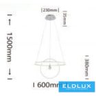 UNIVERSO Függeszték 70w 5600lm 4000k IP20 Fehér D600x1500mm