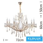 UNIVERSO Csillár 8 karos 8xE14 Max.40W D72x110cm arany