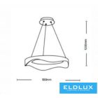 UNIVERSO Függeszték 38w 3040lm CCT D500x1200mm fekete