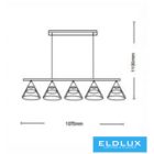 UNIVERSO Függeszték 16w 1280lm CCT 1070x1100mm fekete