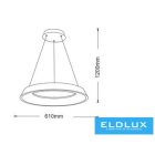 UNIVERSO Függeszték 43w 3440lm CCT IP20 Fehér D610x1200mm