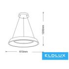 UNIVERSO Függeszték 43w 3440lm CCT IP20 Fekete D610x1200mm