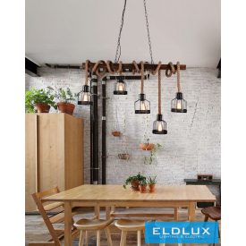   UNIVERSO Kender kötél csillár 5xE27 IP20 1000x1200mm fekete