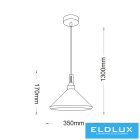 UNIVERSO Függeszték 1xE27 max.60w D350x170x1300mm IP20 fekete/arany 5év