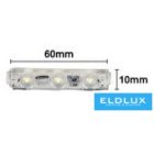 UNIVERSO LED modul 3xSMD-2835 DC:12V 1.2w 140lm 3000k 60x10mm 20db/csomag